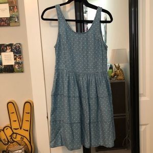 Polka-Dot Jean Dress